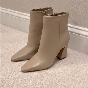 Marc Fisher LTD bootie, light tan or dark cream. Size 7.5 Never worn!